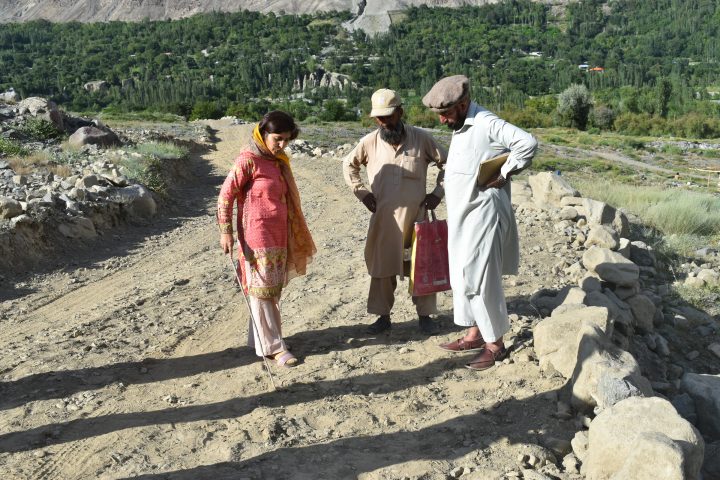 RPC Gilgit and SMT Gulapur conducting field inspection of road progress at Gulapur